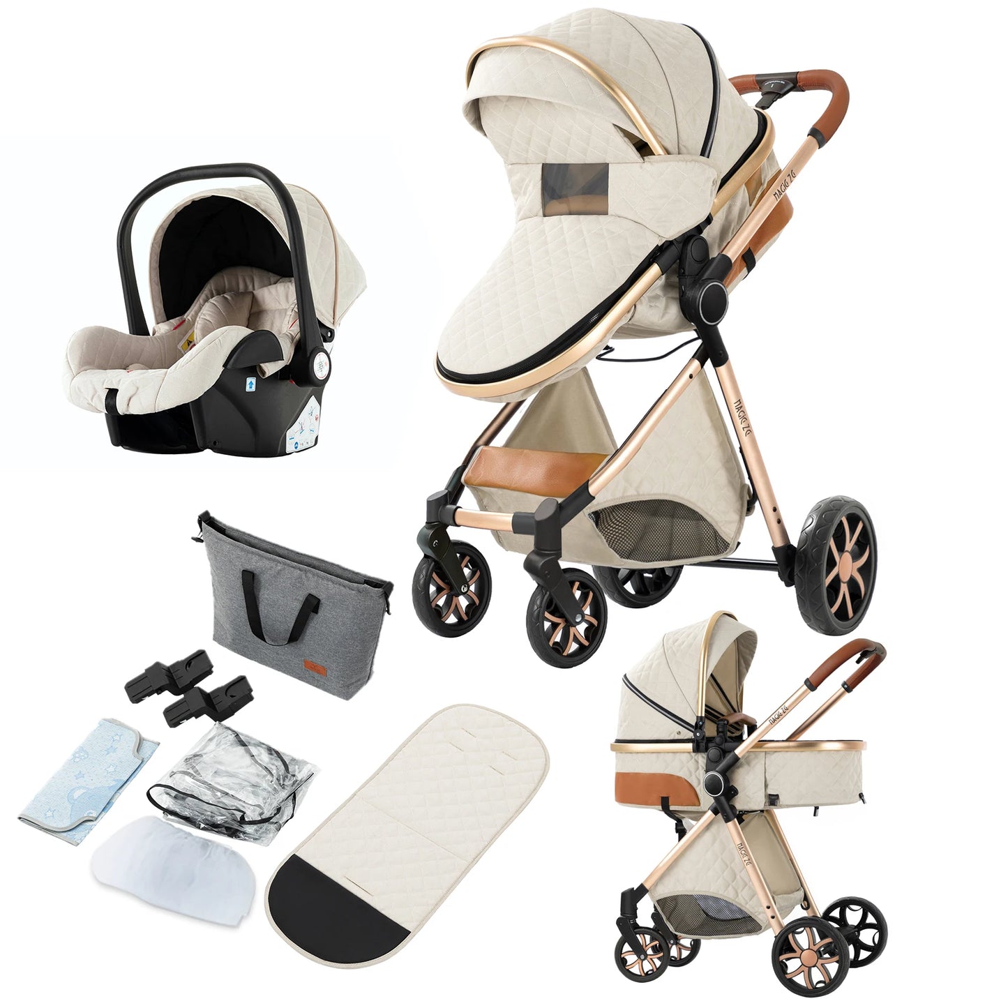 Multifunctional High Landscape 4-IN-1 Stroller