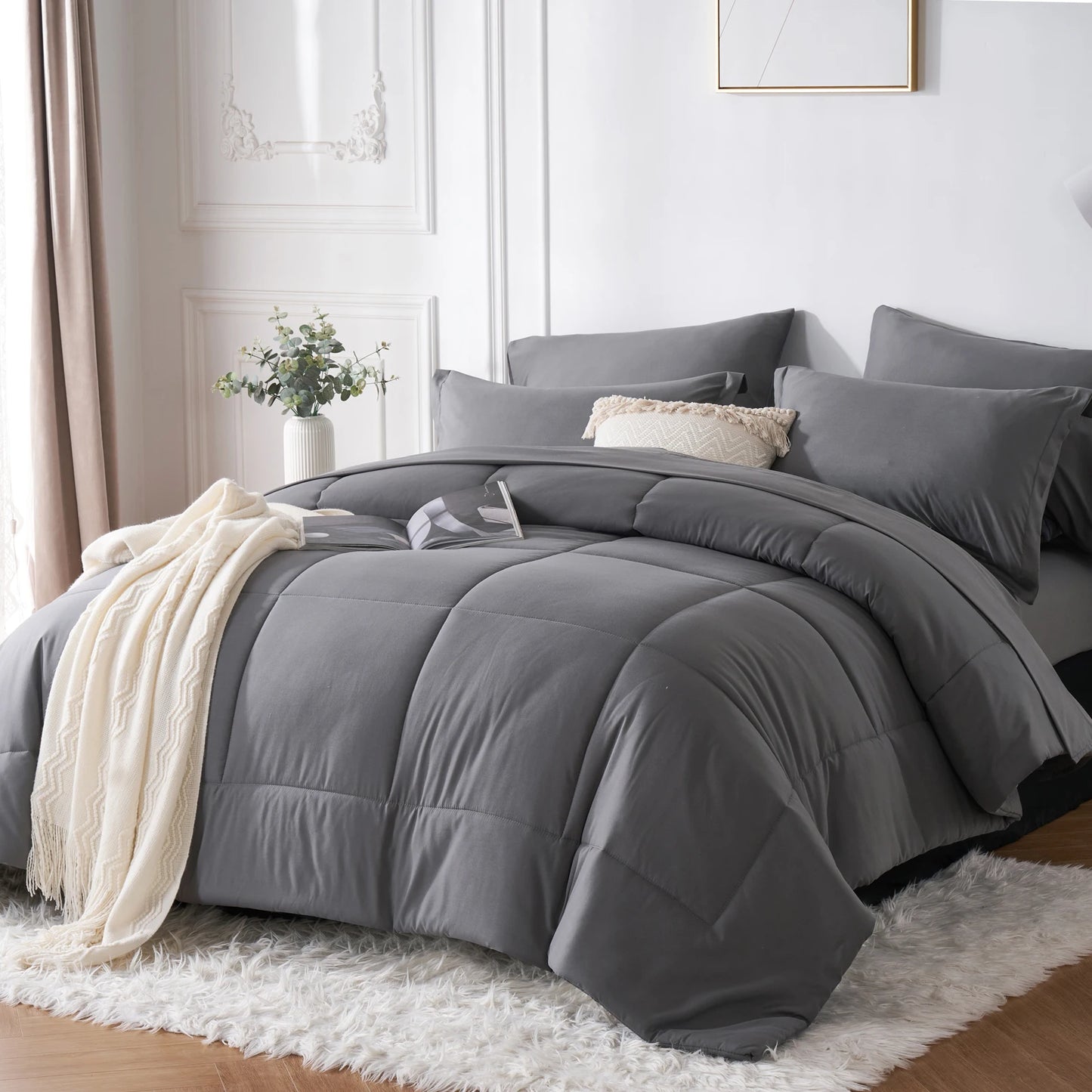 7-Piece Bed In A Bag Comforter Set Stylish geometry