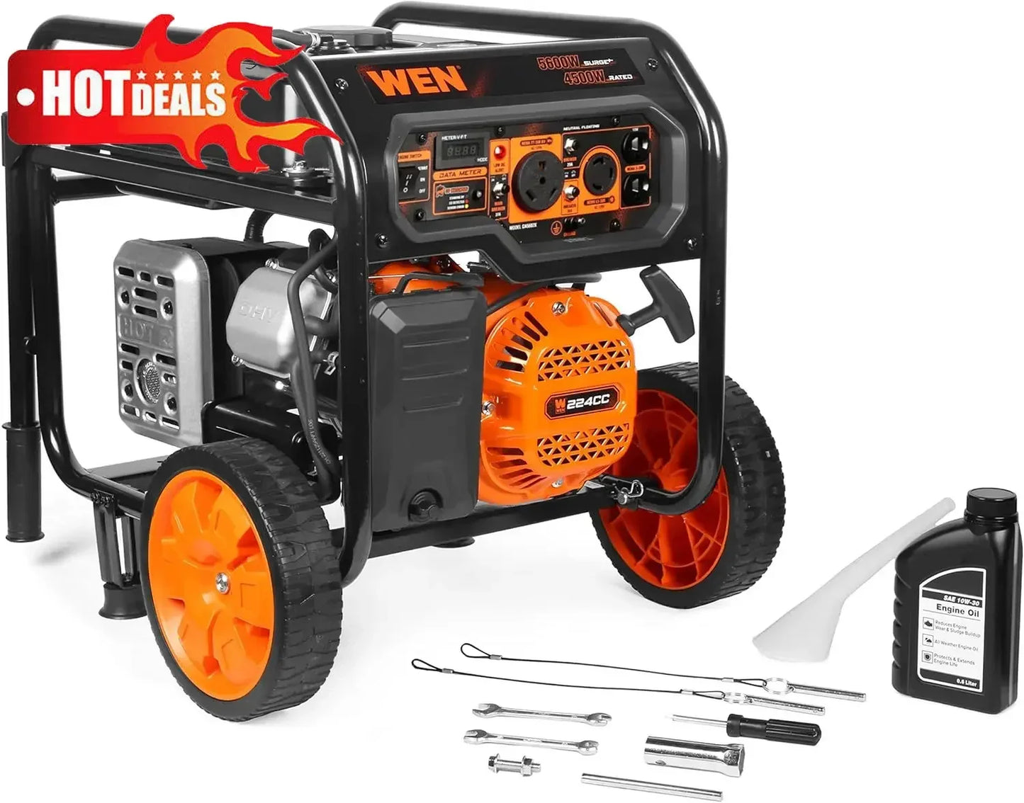 5600W Portable Generator with Electric Start, RV Ready & CO Shutdown Sensor