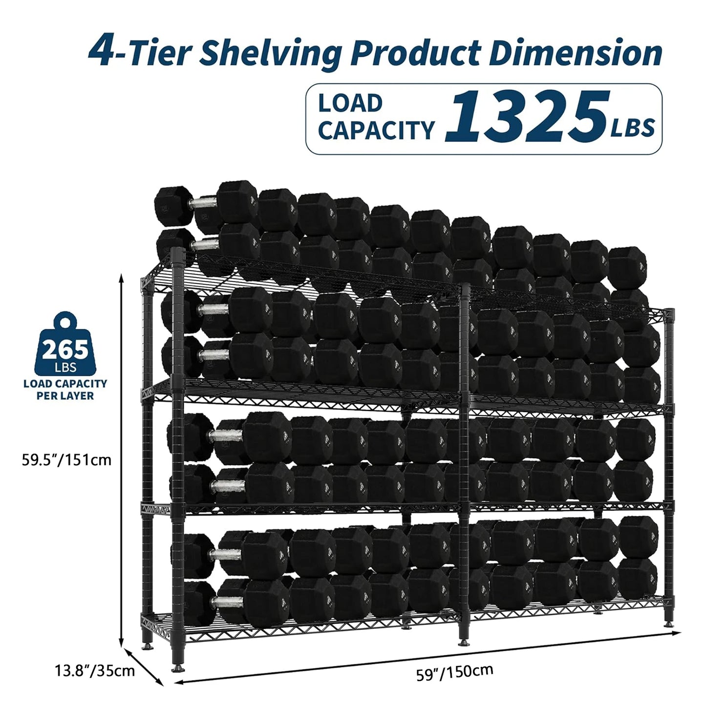 Heavy-Duty Metal Storage Shelving Unit