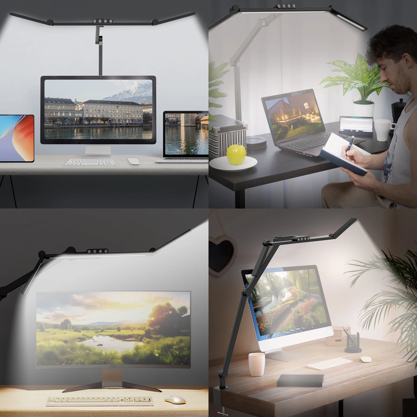 Led Desk Lamp With Clamp, Ultra Bright