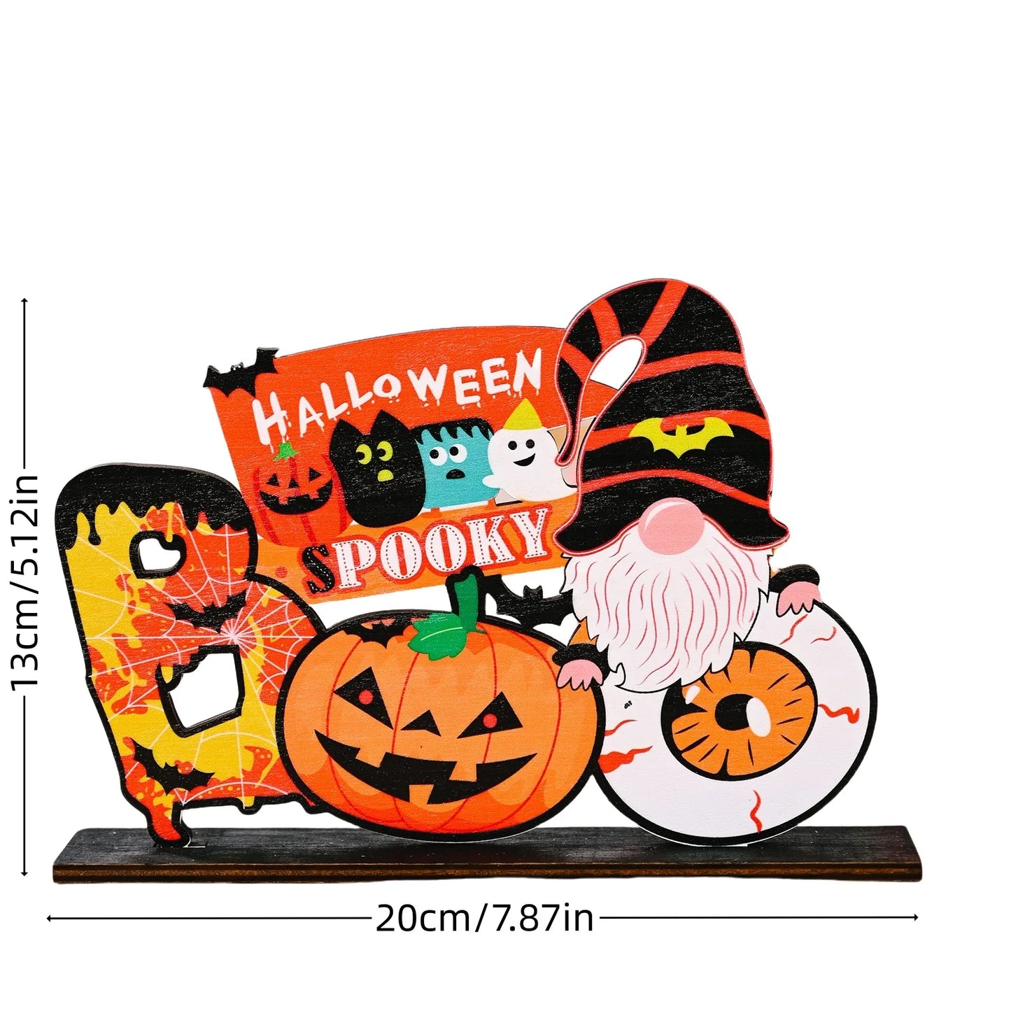 New Halloween Wooden Pumpkin Ornament