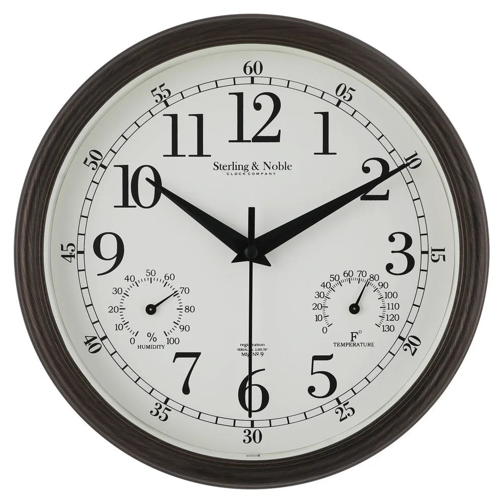8.75-Inch Antique Bronze Wall Clock