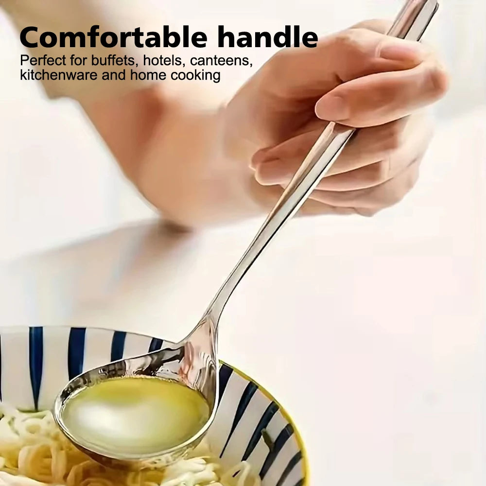 4PCS Stainless Steel Big Head Spoons