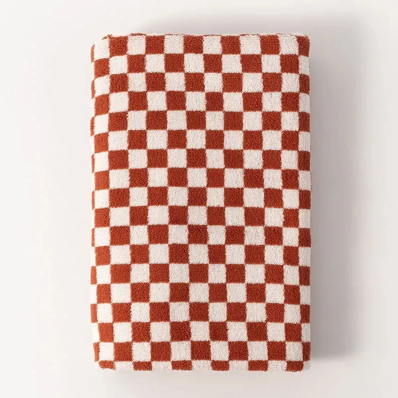 Vintage Plaid Bath Towel