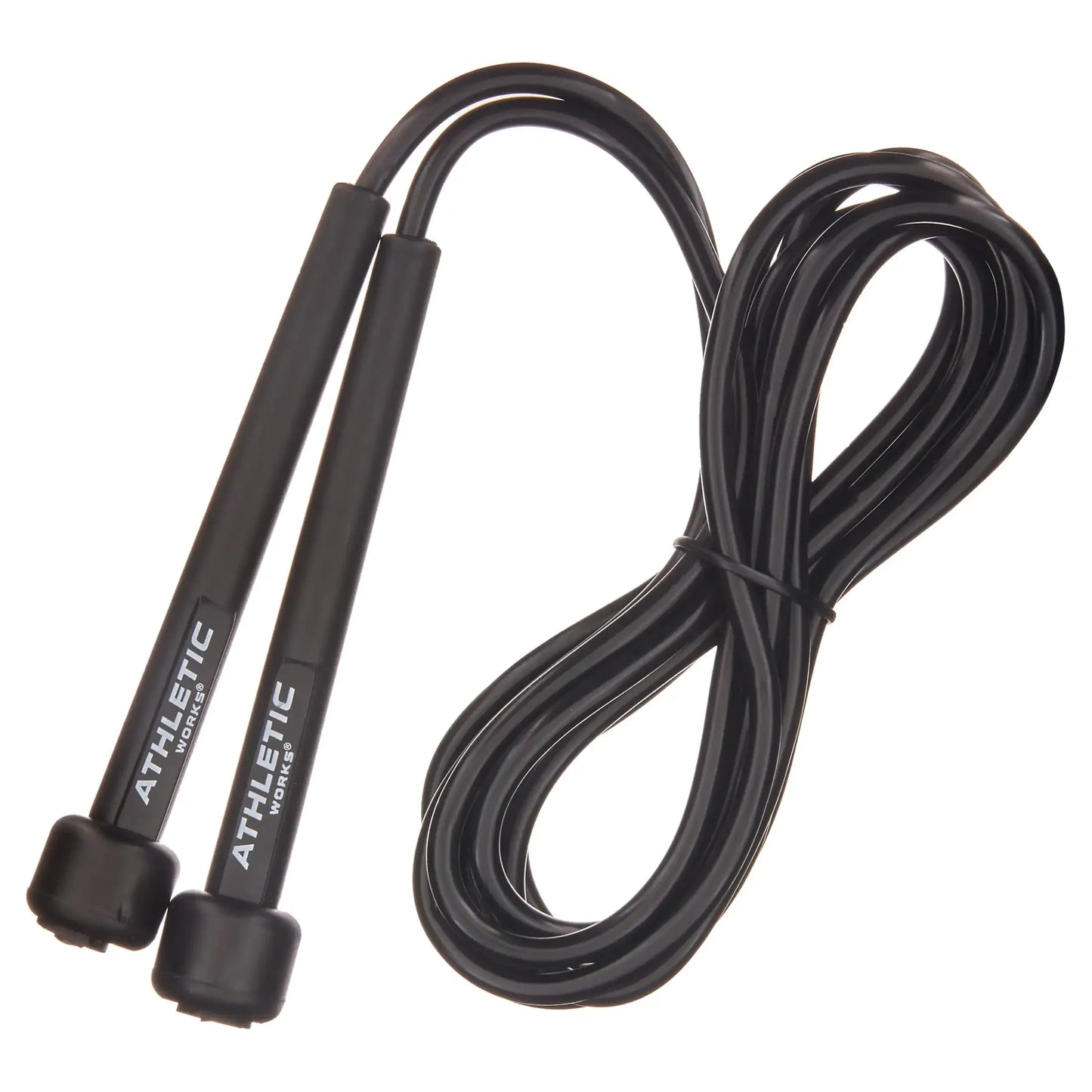 Speed Jump Rope With Light Weight Handles, 9' Length, Black