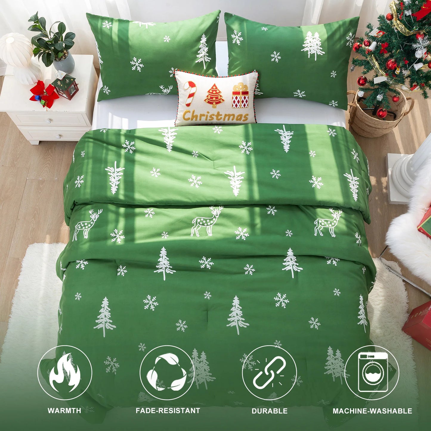 Soft PolyCotton Comforter, Christmas Theme