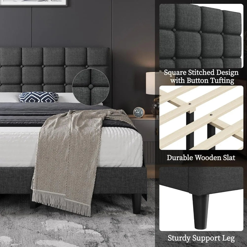 Upholstered Queen Bed Frame