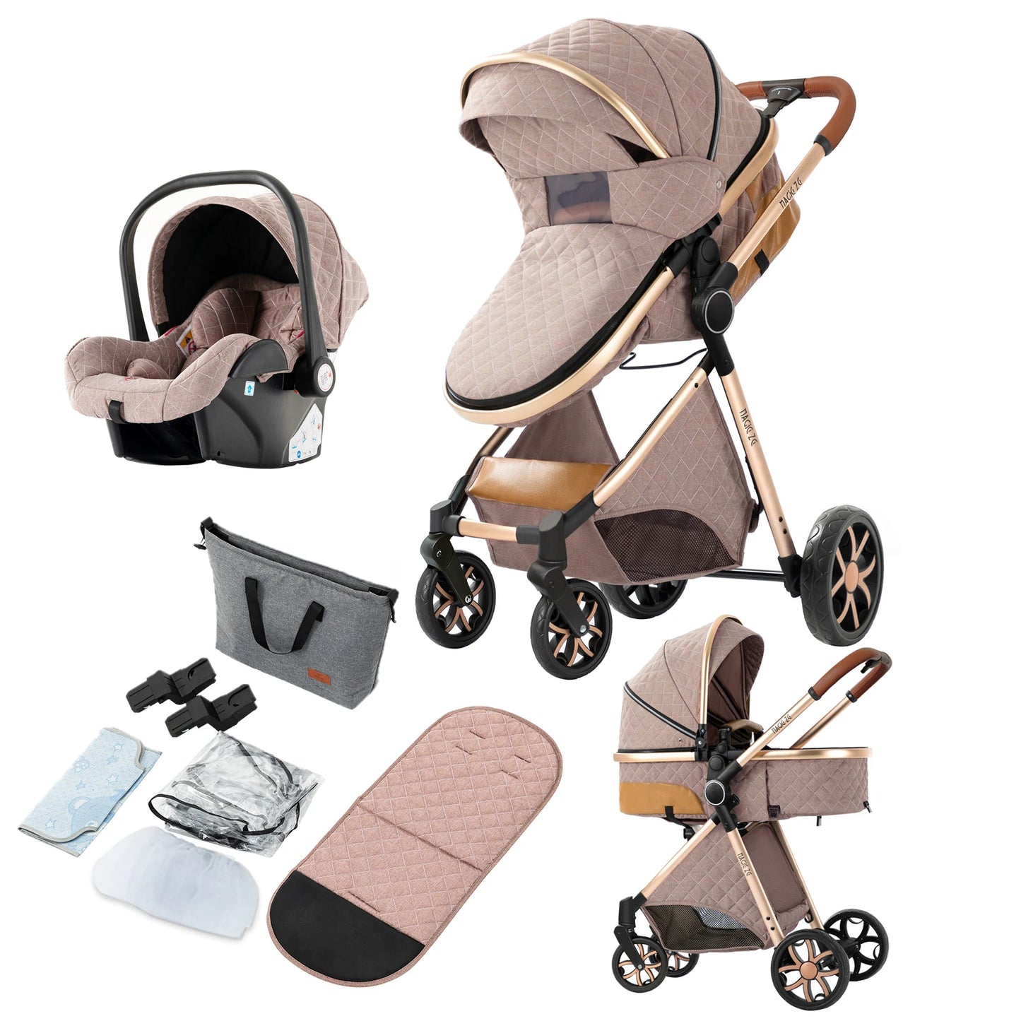 Multifunctional High Landscape 4-IN-1 Stroller