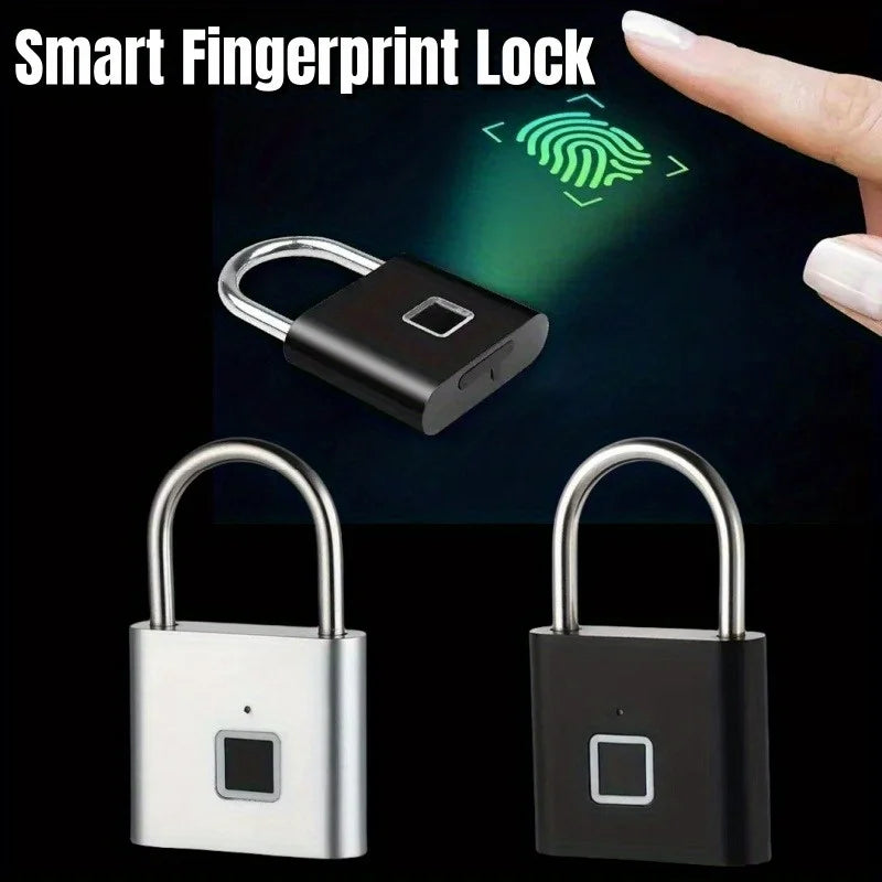 1pc Mini Smart Fingerprint Padlock
