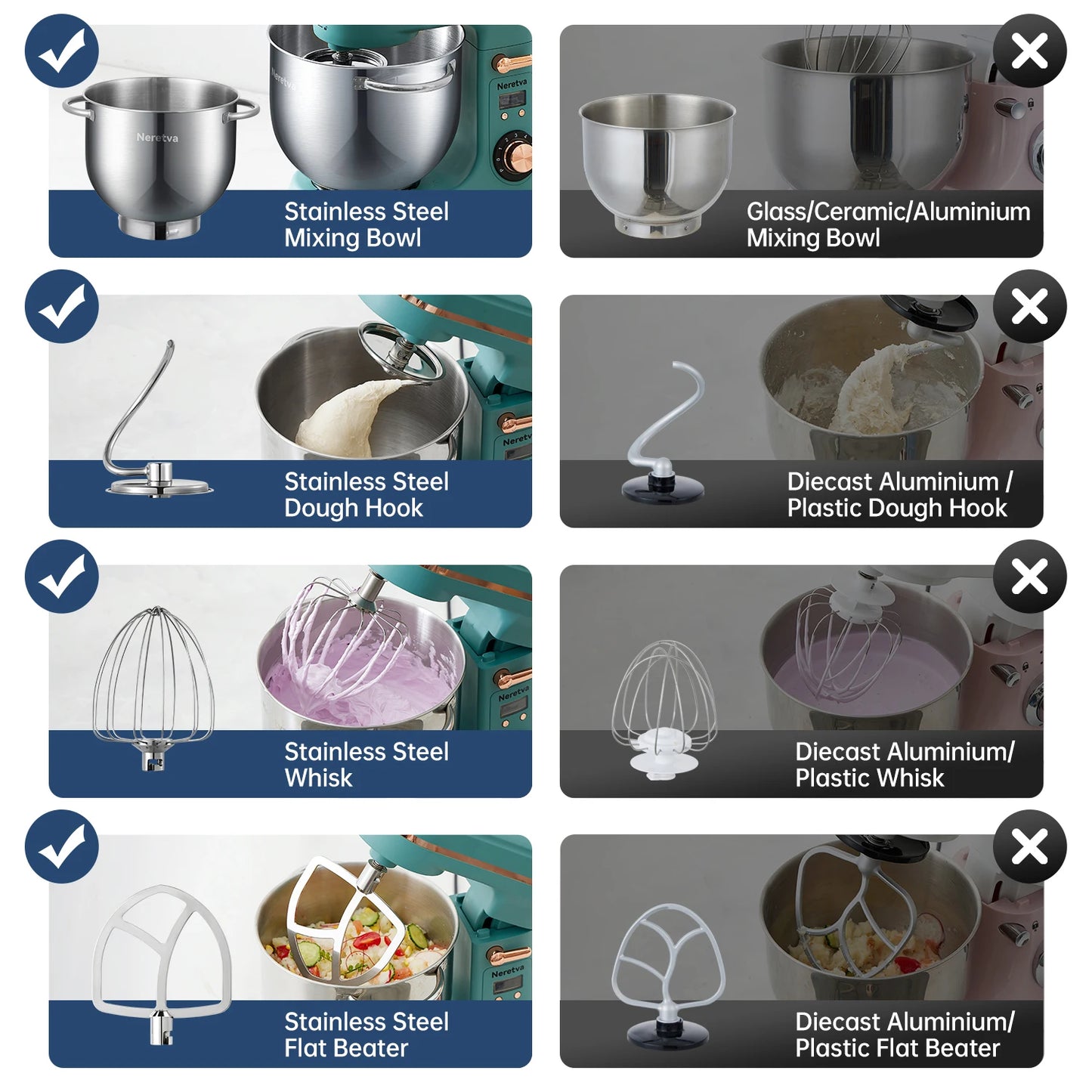 BPA-Free Stainless Steel Mixers Kitchen Electric Stand