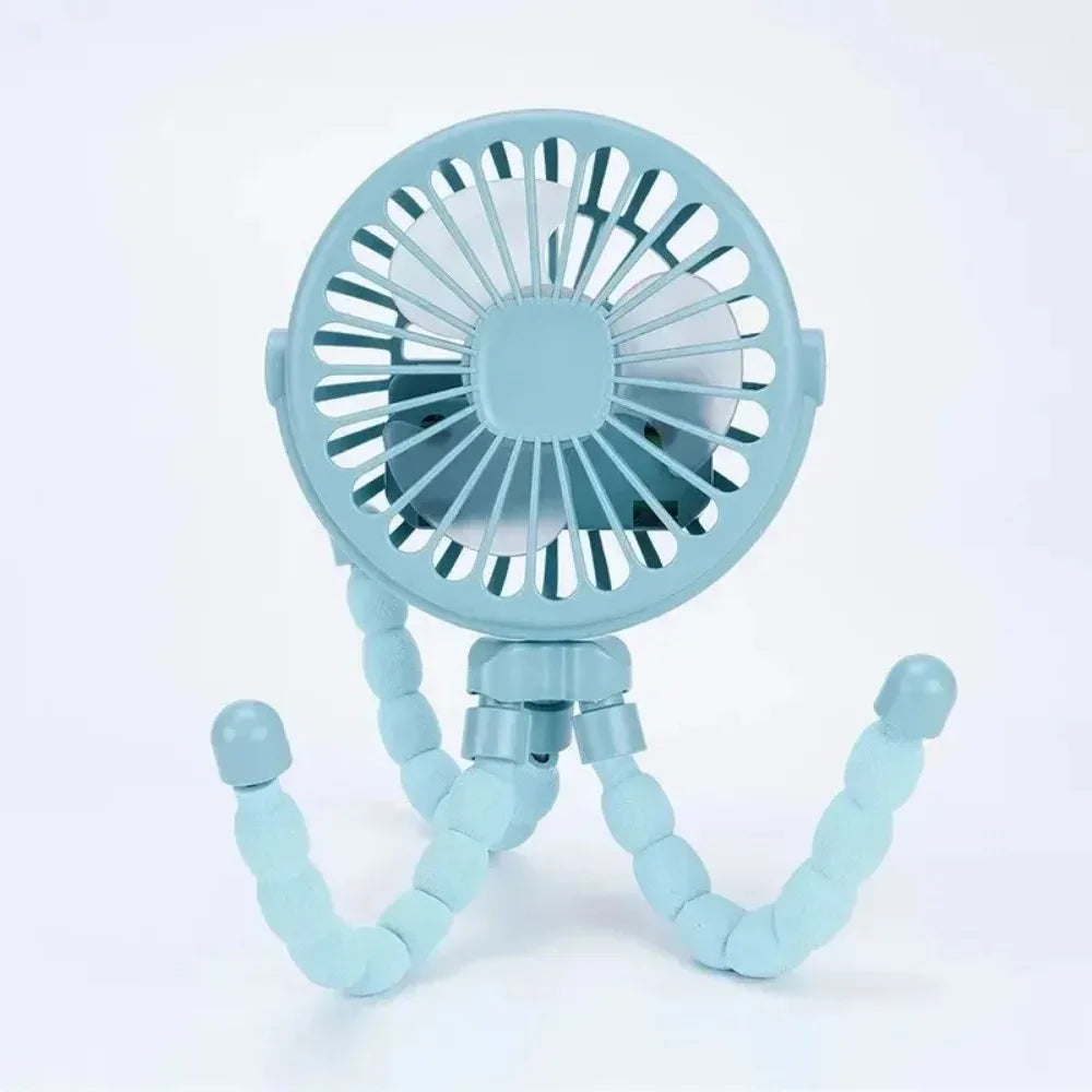 Baby Stroller Rechargeable Octopus Mini Fan