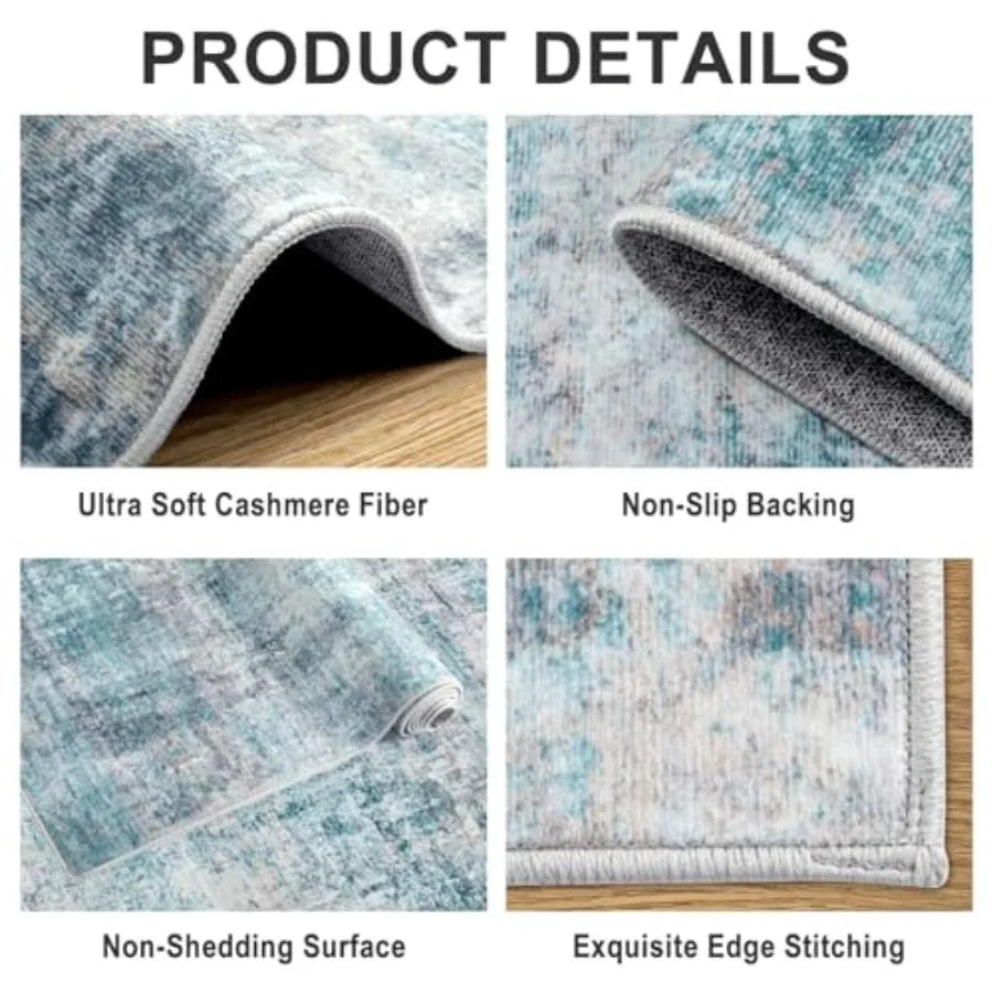 4x6 Modern Abstract Soft Neutral Carpet