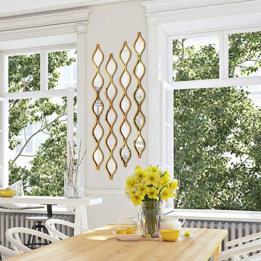 6-Piece Acrylic Teardrop Mirror Wall Décor Set