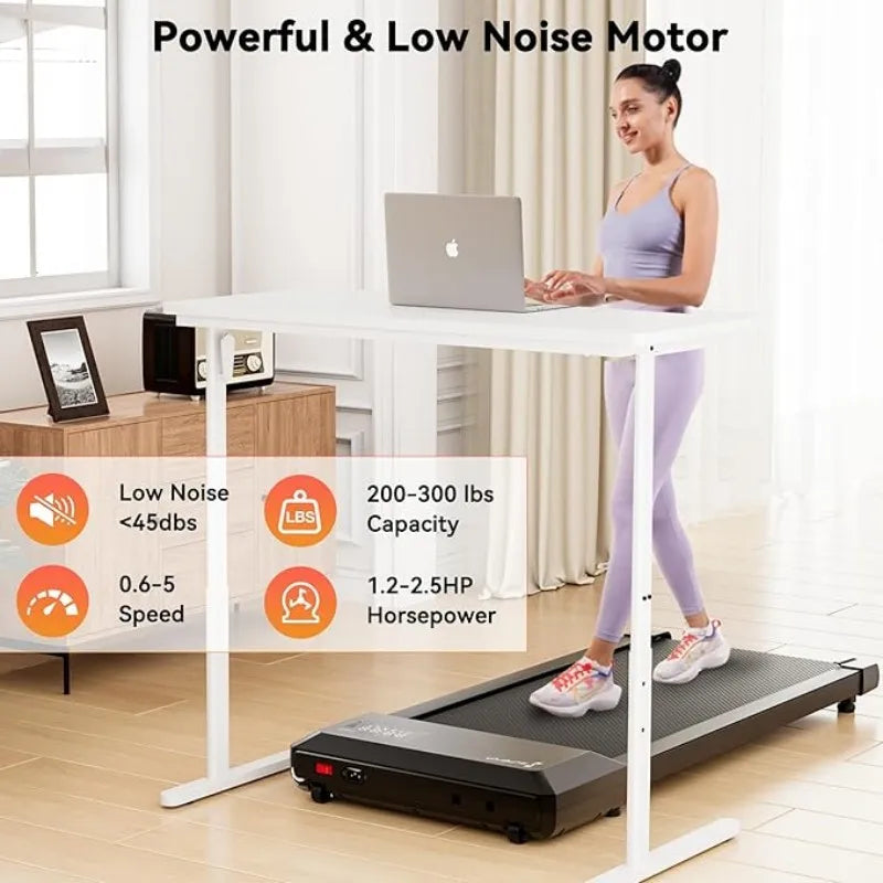 2-in-1 Home & Office Walking Treadmill (Black)