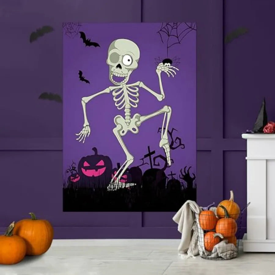Pin the Eyeball on the Skeleton Poster