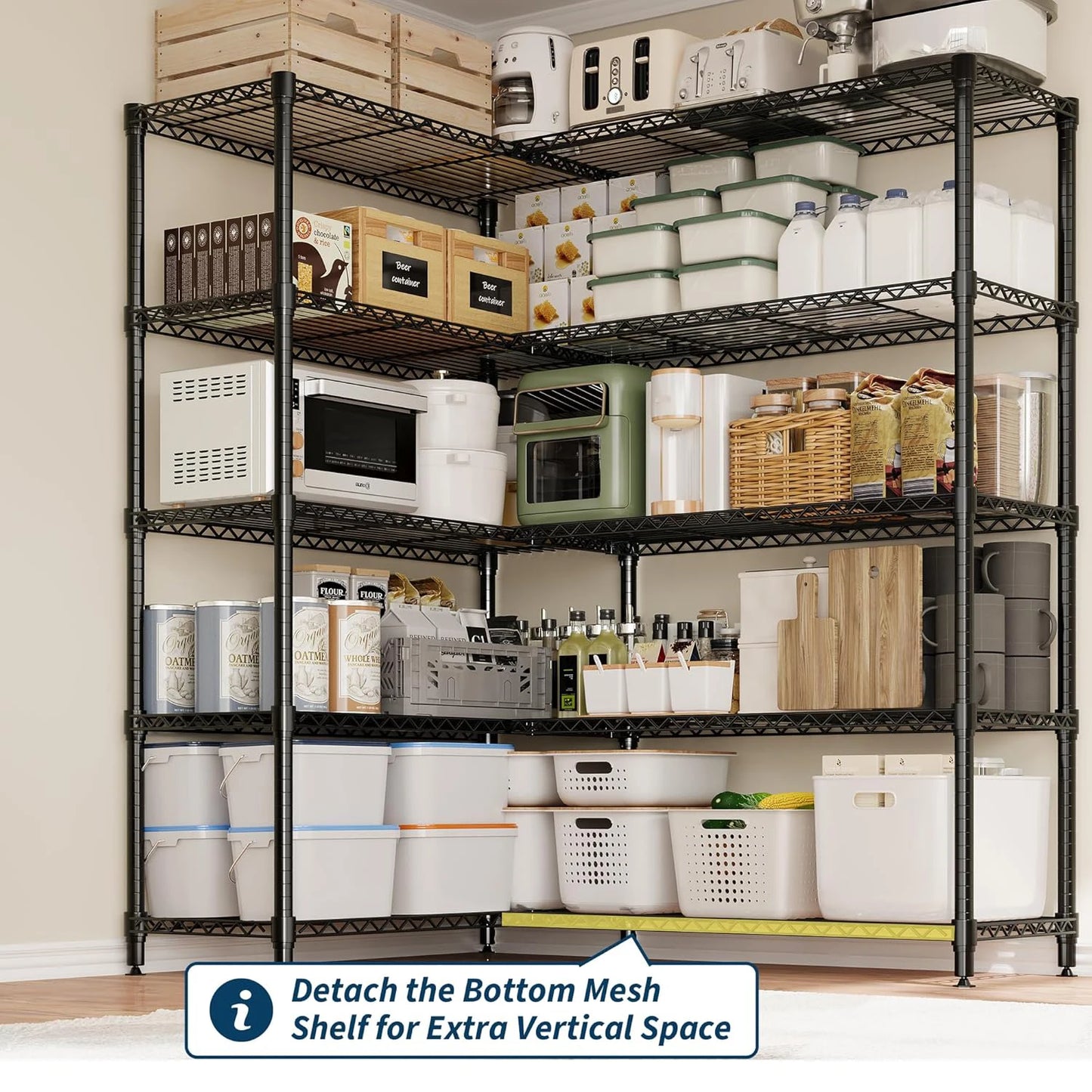 Heavy-Duty Metal Storage Shelving Unit