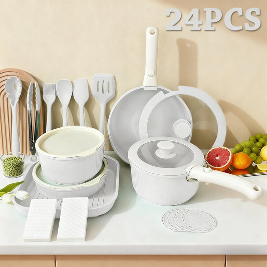 Non-stick Cookware Set With Detachable Handle