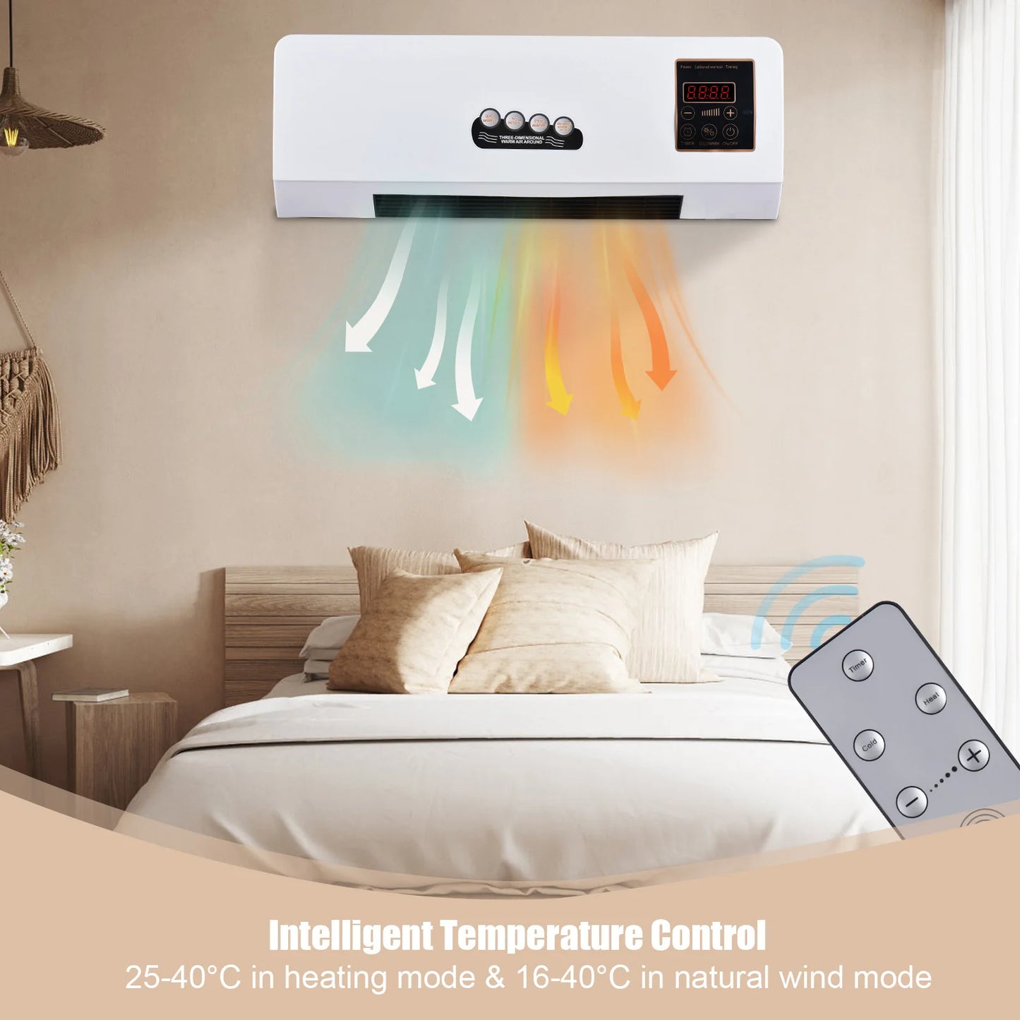 2-in-1 Air Conditioner Heater And Fan Combo