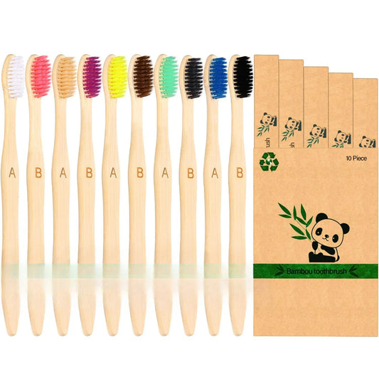 10 Bamboo Toothbrushes, Eco-Friendly And Bamboo
